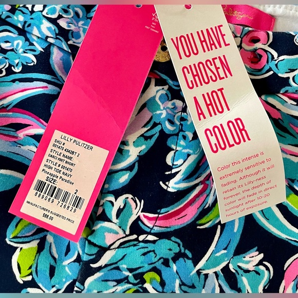 NWT Lilly Pulitzer Darci Knit Short High Tide Navy Size 2 - Picture 4 of 6